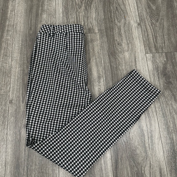 Maeve by Anthropologie Black & White Plaid Skinny Pants Leggings Size 12 - Picture 5 of 15